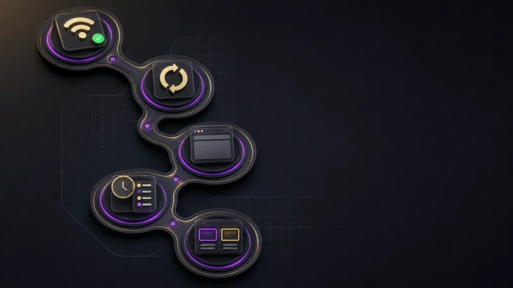 Fluxo de diagnóstico de conexão móvel para 3355bet